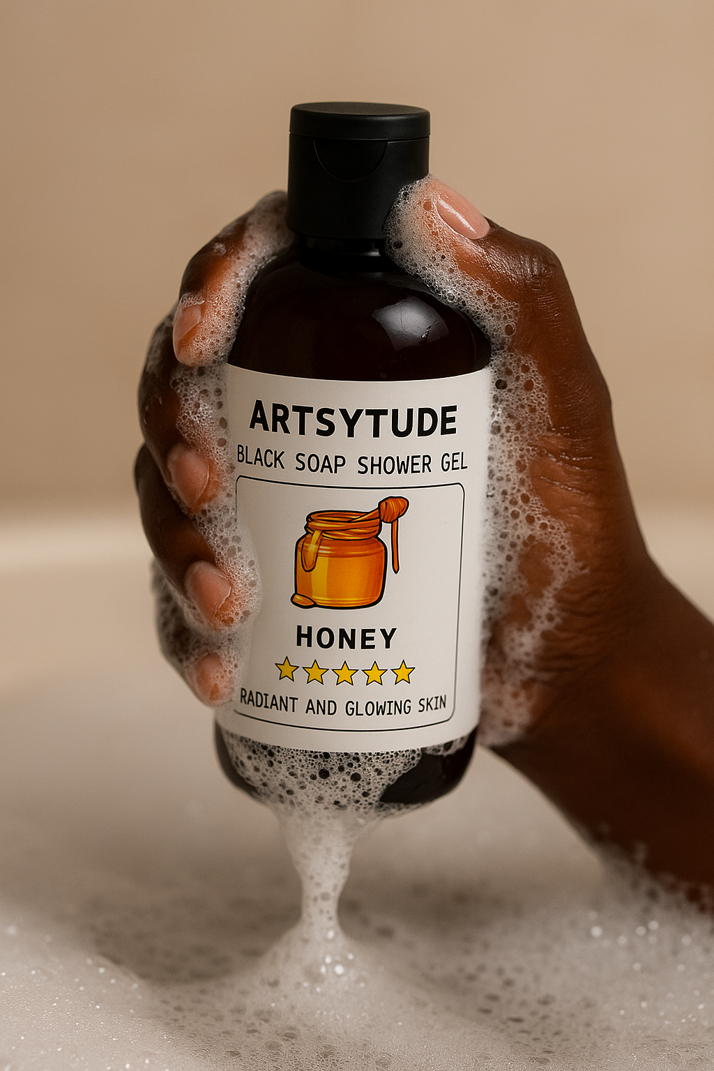 Honey Black Soap Shower Gel