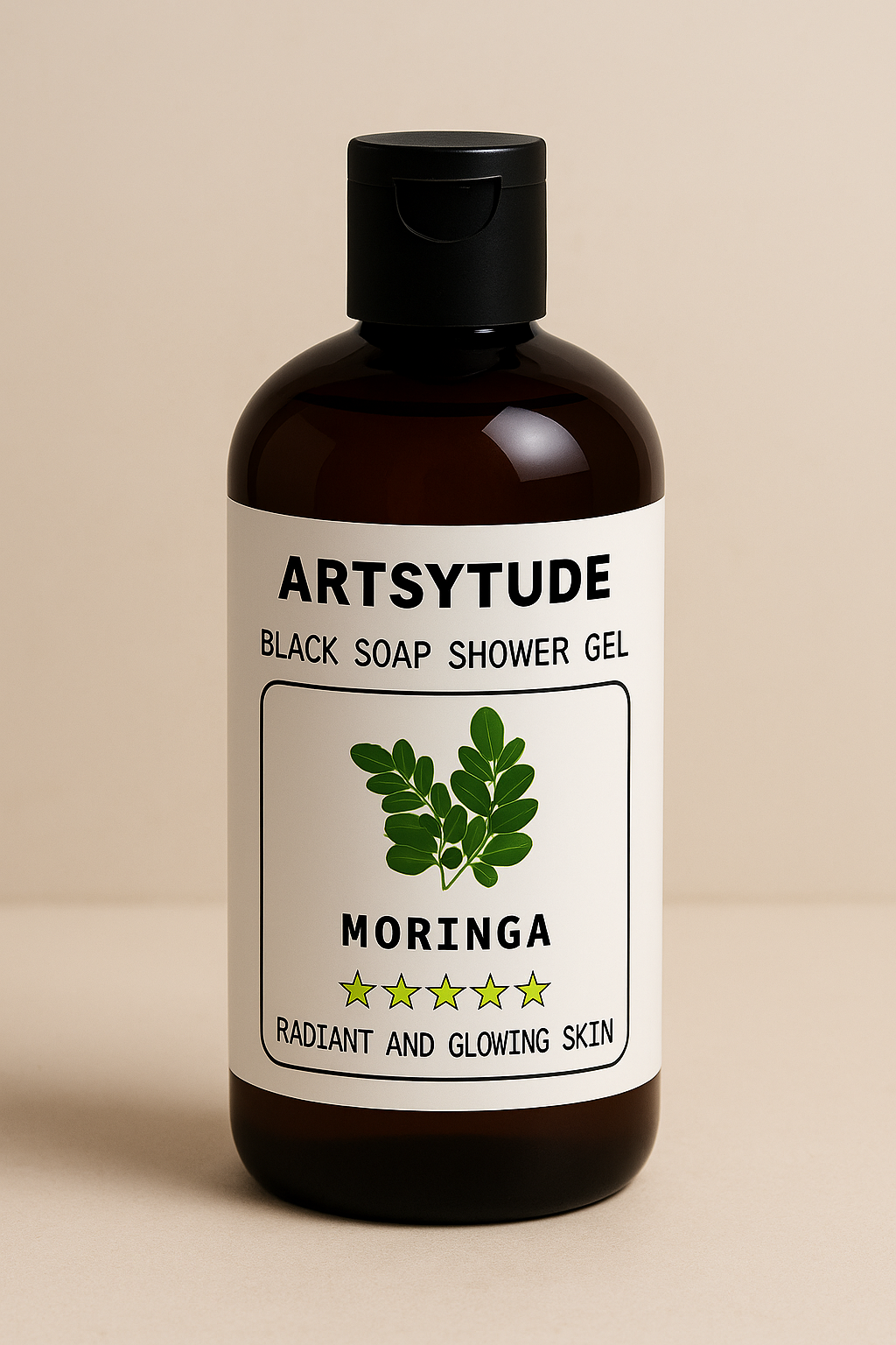 Moringa Black Soap Shower Gel