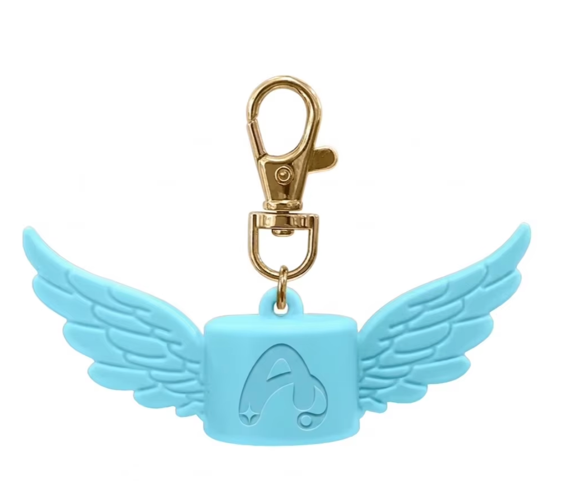 Silicone lip balm holder key chain ring
