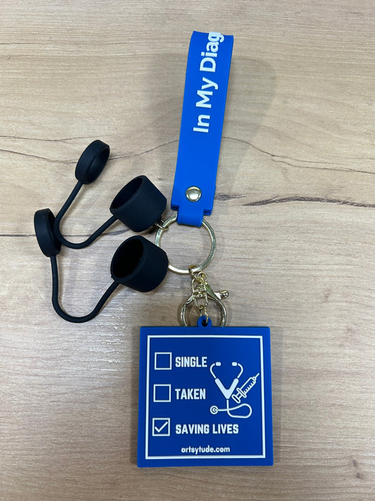 Single, Taken, Saving Lives - Key chain